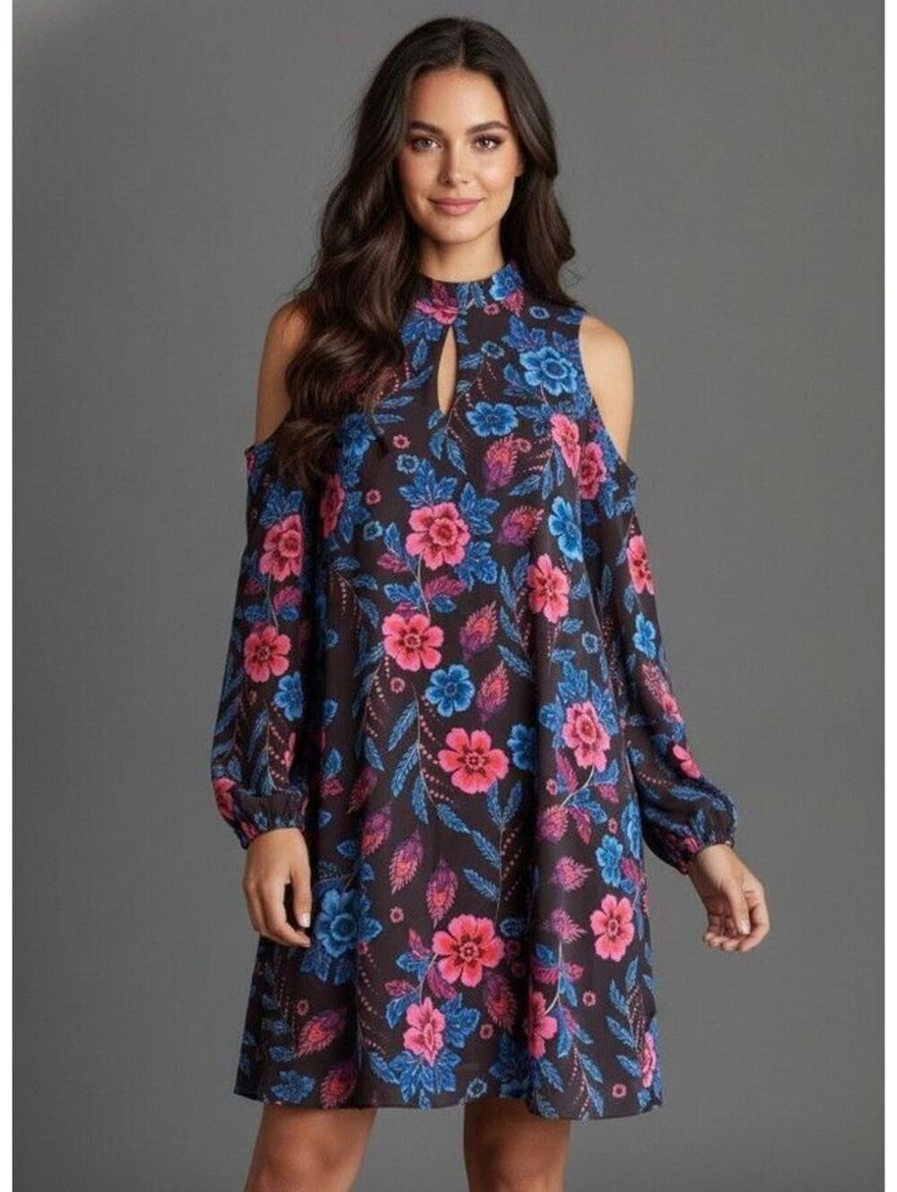 Everly Whimsical Midi Open Shoulder Dress Pink Medium Fairycore Coquette Boho